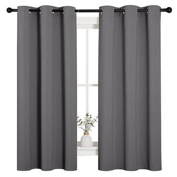 38x84 Kelvin Isaac Solid Magnetic Blackout Curtain Silver 